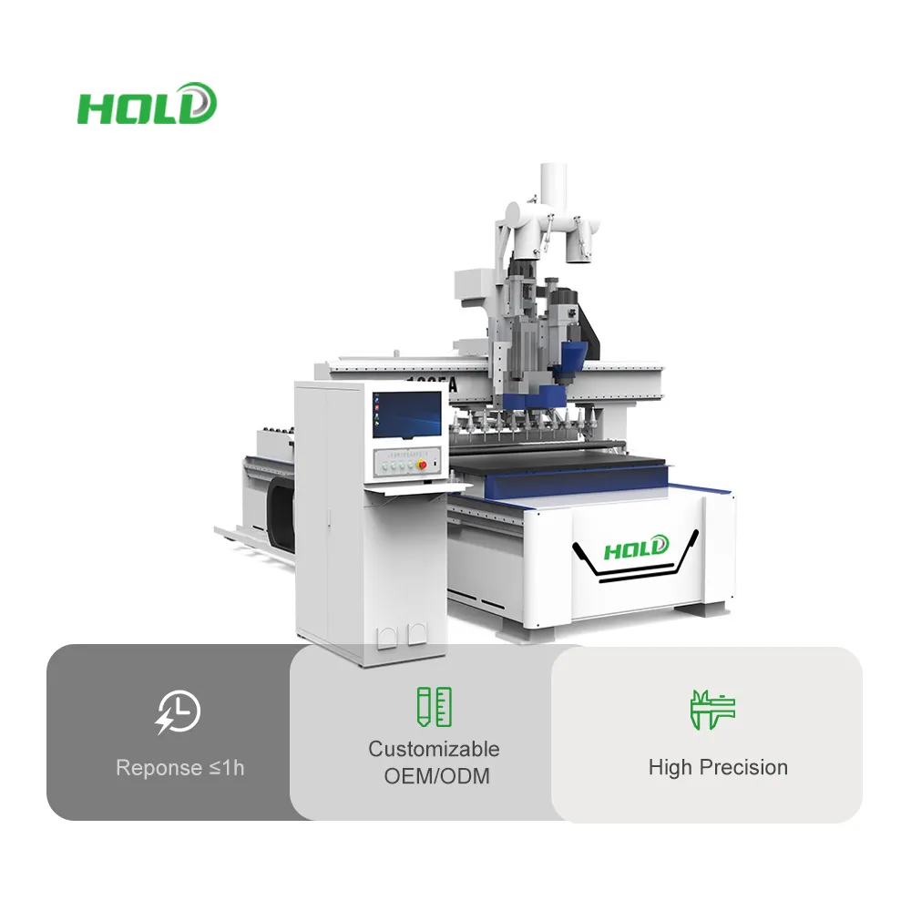 Hausser High Safety Level 1325 rotary woodworking CNC wood router machine for wood and aluminum for india