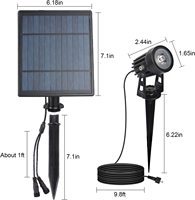 Projecteur solaire à piquet pour jardin, étanche IP65, LED blanc chaud, éclairage paysager extérieur pour pelouse et allée