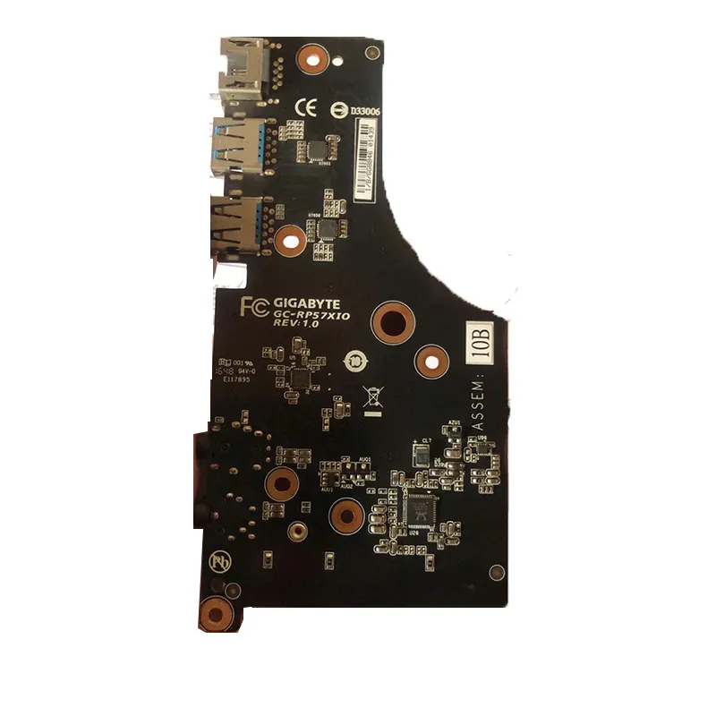 Gebrauchte USB-Audio-LAN-SD-Kartenleserplatine ohne Kabel GC-RP57XIO für Gigabyte p57x v6 JL1