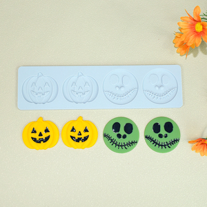 Tapete de Silicona con Diseño de Calabaza de 4 Cavidades para Halloween, Tapete para Hornear Pasteles, Galletas, Chocolate y Decoración de Pasteles - Product Image 6