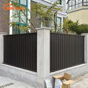 Paneles de <span class=keywords><strong>Cerca</strong></span> de Privacidad Horizontales Negros JHR, Fáciles de Ensamblar, <span class=keywords><strong>Cerca</strong></span> Decorativa de Metal y Aluminio <span class=keywords><strong>para</strong></span> Jardines y Villas - Product Image 3