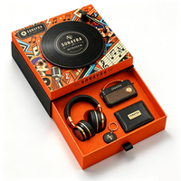 Boîte cadeau interactive audio avec lecteur de musique intégré, boîte à tiroir en papier rigide personnalisée pour coffrets cadeaux de marques haut de gamme