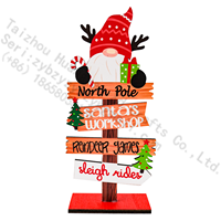 Figurine de Noël en bois rustique, faite à la main, pour décoration de table de fêtes, ornement de cheminée de ferme, cadeau artisanal