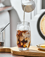 Verre à jus moderne et minimaliste sans pied ni couvercle, écologique, compatible lave-vaisselle/micro-ondes, pour café froid infusé, latte glacé, usage domestique