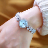 Jam Tangan Wanita Mewah Sederhana Dial Kecil Rose Gold Silver Stainless Steel Gerakan Kuarsa Tahan Air Jam Tangan Wanita
