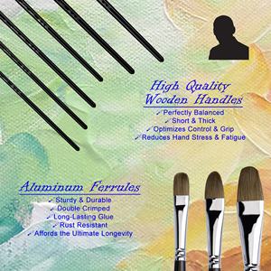 Pinceaux pour peinture <span class=keywords><strong>de</strong></span> artiste, manche en bois, 6 pièces, lot <span class=keywords><strong>de</strong></span> brosses pour Art, <span class=keywords><strong>haut</strong></span> <span class=keywords><strong>de</strong></span> <span class=keywords><strong>gamme</strong></span>, vente en gros, livraison gratuite - Product Image 6
