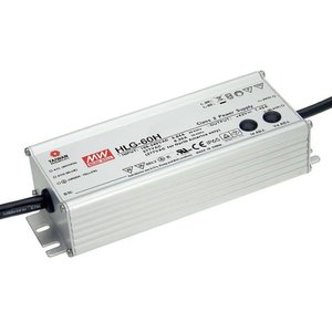 Convertisseur AC/DC Mean Well HLG-60H-20D 60W pour LED, 20V CC, tension constante, monocanal, étanche IP67 - Product Image 1