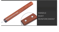 Spatule à grillades robuste en acier inoxydable avec manche en bois, retourneur 3 faces, résistant aux hautes températures, pour barbecue extérieur et usage domestique personnalisé