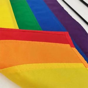 ธงตกแต่งสวนกลางแจ้งขนาด 12x18 นิ้ว พิมพ์ลายสองด้าน แสดงความภาคภูมิใจของชาวเกย์อเมริกัน - Product Image 6