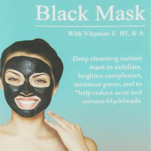 OEM Private Label Blackhead Remover Pore Control Skin Cleansing Purifying Bamboo Charcoal Black Peel Off Face Nose Mask