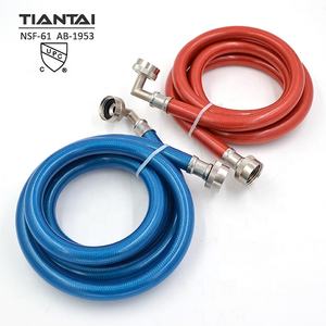 NSF-61 CUPC bebas timbal peralatan cuci jalur pasokan Inlet SS304 90 derajat selang alat cucian dengan dilapisi <span class=keywords><strong>PVC</strong></span> - Product Image 1