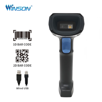 Escáner de Códigos de Barras de Fábrica, Lector de Códigos de Barras 1D 2D con Cable Largo, Escáner Portátil para Inventario y Logística