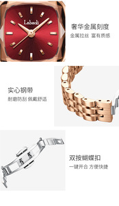 Reloj de Pulsera de Acero Inoxidable para Mujer, Moderno y Casual, Resistente al Agua, Reloj de Cuarzo - Product Image 6