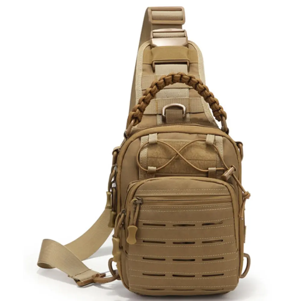 Wholesale Top Quality Multifunction 1000d Nylon Durable Waterproof Laser Cut Molle Tactical Shoulder Sling Bag