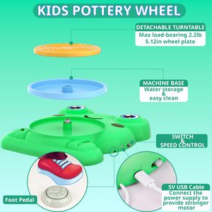 Bview Art MiniComplete <span class=keywords><strong>Poterie</strong></span> Peinture Kit Arts et Artisanat pour Enfants Air Dry Clay Art Supplies Jouets pour Filles Garçon Cadeau D'anniversaire - Product Image 3