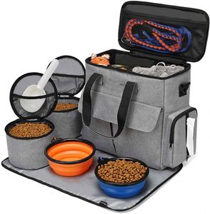 Sac de voyage pour chien BSCI, ensemble de voyage pour animaux de compagnie pour le week-end, sac fourre-tout approuvé par les compagnies aériennes pour chiens et chats, organisateur pour fournitures avec - Product Image 1