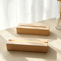 Base de lampe LED en bois, supports de veilleuse en acrylique, support de lampe rectangulaire avec logo, base de lampe 3D en bois, lampe de table avec logo, décoration de chambre