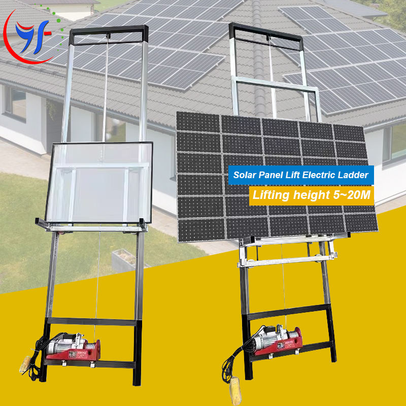 Solar Panel Install Lift Electric Construction Ladder Lift 200Kg - Hydraulic Solar Panel Lifter ...