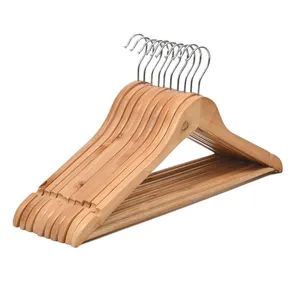 Manufacturer B Grade Wooden Hanger Supermarket Cheap Clothes Hangers Wholesale