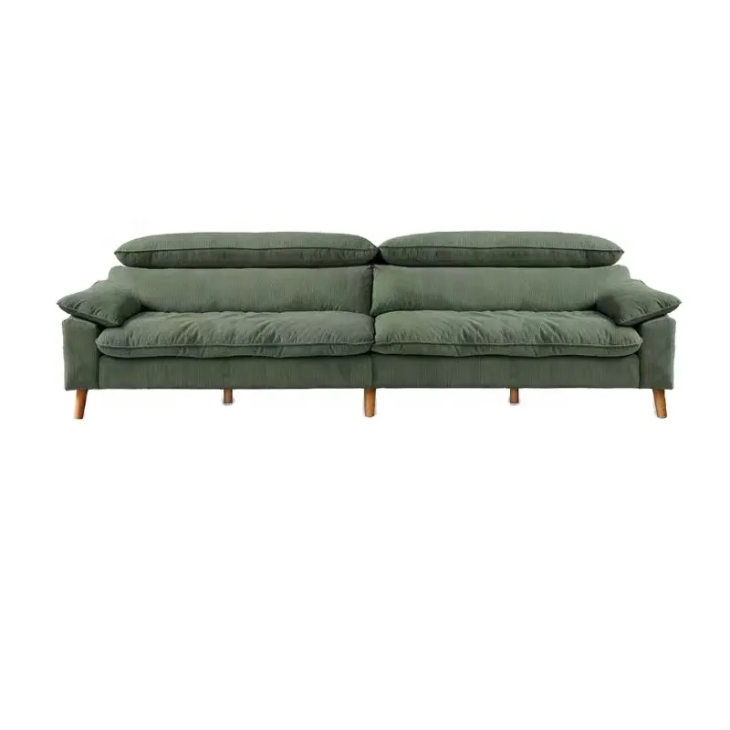 Japanse Retro Cordur Stof Sofa Woonkamer Eenvoudige Moderne Huismeubelen Stof Bank Drie Mensen Japanse Retro Corduroy Sofa