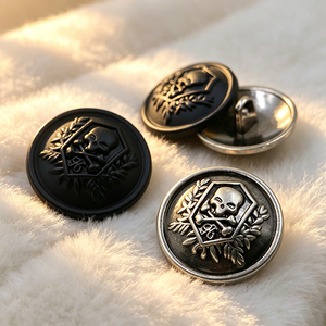 Zinc Alloy Base Gold Coating Round Brass Shank Metal <b>Buttons</b> Factory Custom Embossed Engraved <b>Buttons</b> for Clothing Decor Crafts - Product Image 3