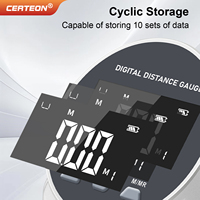 Rechargeable Digital Tape Measure LCD Display Type-C Distance Meter Portable Measuring Tool for Flat Curve Surface