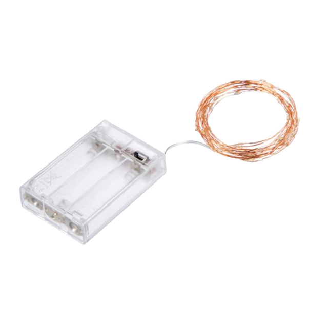 Battery Operated 10M 100 LED Christmas Mini Copper Wire String Lights Ultra Thin Fairy Lights Warm White Indoor Use Battery Box