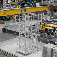 Facile d'installer le système d'échafaudage de serrure d'anneau rond porteur élevé de structure en acier durable pour des projets de construction industrielle