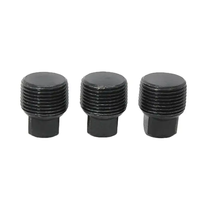 Bouchon carré en acier au carbone noir, haute pression, filetage mâle NPT BSPT, de 1/8 po à 2 po, haute température