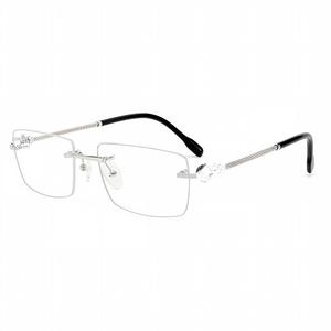 Occhiali Senza Montatura all'Ingrosso, Nuovo <span class=keywords><strong>Design</strong></span>, Montature Ottiche in Metallo con Motivi Stampati alla Moda - Product Image 4