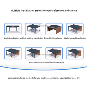 Pergola Bioclimatique Électrique <span class=keywords><strong>en</strong></span> Aluminium Imperméable avec Lames Rétractables Marron Moderne pour <span class=keywords><strong>Jardin</strong></span>, Terrasse et Extérieur - Product Image 6