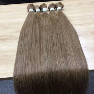 Precio al por mayor Extensiones de cabello a granel de alta calidad 100 gramos 26 pulgadas Doble dibujado Color claro Cabello vietnamita Texturas completas - Product Image 1