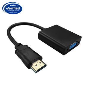 Adaptador Convertidor <span class=keywords><strong>HDMI</strong></span> Macho a <span class=keywords><strong>VGA</strong></span> Hembra con Certificación CE, Resolución 1080P, <span class=keywords><strong>Conector</strong></span> <span class=keywords><strong>HDMI</strong></span> Chapado en Oro de 24K para Computadora Portátil - Product Image 2