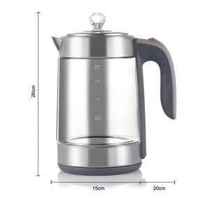 Bouilloire électrique sans fil 2L en acier inoxydable avec corps en verre, arrêt automatique, protection contre l'ébullition à sec, usage domestique - Product Image 5