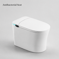 WC intelligent monobloc avec chauffage instantané, fonction lavage, télécommande, double chasse d'eau, couvercle automatique, siège chauffant, veilleuse et contrôle des odeurs