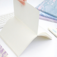 Carnet de notes A5 de haute qualité, reliure collée épaisse, couverture en papier, pour l'école, la prise de notes et le journal d'étude