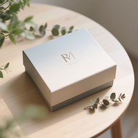 Boîte en carton de luxe rigide et personnalisée avec couvercle, boîte de papier d'aluminium doré et argenté pour parfum cosmétique présentation élégante