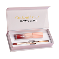 Ensemble de rouge à lèvres végétalien 2-en-1 avec doublure imperméable et rouge à lèvres liquide mat brillant à lèvres assorti gratuit Logo personnalisé DIY