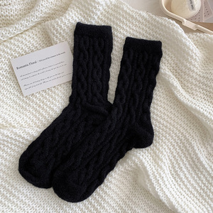 New Autumn and Winter <strong>Water</strong> Mink Velvet Women's Middle <strong>Socks</strong> Plus Velvet Thickened and Warm Sleep <strong>Socks</strong> - Product Image 5