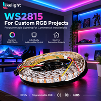 Bande LED RGB WS2815 SMD5050 DC12V 144 Pixels par Mètre, PCB 12mm, Lumière à Pixels Adressables, Conception de Secours à Double Signal, Rouleau de 1M