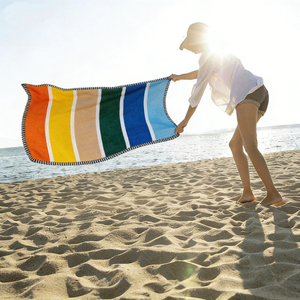 Serviettes <span class=keywords><strong>de</strong></span> <span class=keywords><strong>plage</strong></span> promotionnelles en microfibre, impression numérique, sublimation, textile d'été, serviettes <span class=keywords><strong>de</strong></span> <span class=keywords><strong>plage</strong></span> séchant rapidement, serviettes <span class=keywords><strong>de</strong></span> <span class=keywords><strong>plage</strong></span> rayées - Product Image 2