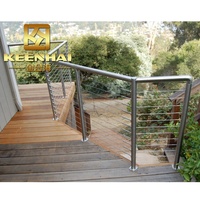 Rampe d'escalier extérieure moderne en acier inoxydable 304, préfabriquée, garde-corps métallique extérieur, rampes de porche, appartements, hauteur personnalisable