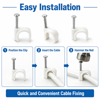 Clip flexible pour la gestion des câbles électriques, pince de support pour conduit à fixation rapide pour installation murale et sur panneau