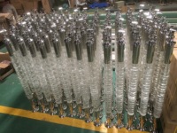 Balustrade d'escalier en acrylique, balustrade d'escalier en acier inoxydable, style antique