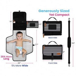 Tapis à langer portable personnalisé BSCI, pliable, sac de voyage avec sangle réglable - Product Image 4