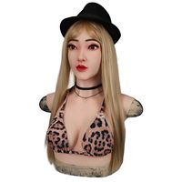 100% réaliste Silicone femme masque facial pour Halloween Cosplay fête Festival de Pâques et noël-accessoires drôles Cross-dressing