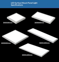 Plafonnier LED pour salle blanche 40W 120x30cm, IP40, encastré, anti-poussière, pour usine, hôpital, laboratoire