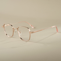 Montura de gafas cuadrada de titanio de moda Premium, monturas de gafas ópticas, gafas de fábrica, gafas de titanio con bloqueo de luz azul