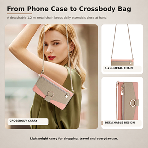 Funda de Cuero de Lujo con Correa Cruzada para iPhone 18 Pro Max, para Mujer, Compatible con iPhone 17, 16, 15 Pro, 14, 13, 12, 11 Max, Tipo Libro - Product Image 4