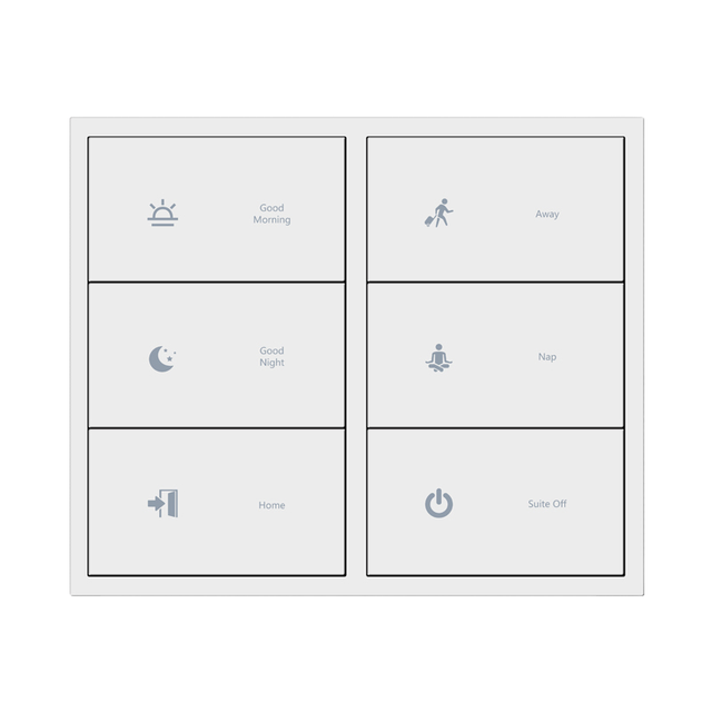 Customized US Standard WiFi 3.0 for ZigBee Push Button App Remote Control PC Material Wall Light Switch for Smart Home & Hotel